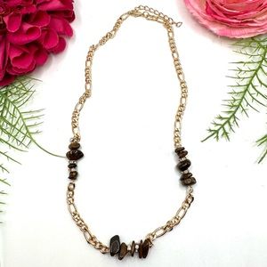 NEW⚜️Tiger’s Eye Gemstone Beaded Chain Necklace
